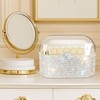 Mifoneix Bling Makeup Organizer with Lid,Shiny Large Capacity Cosmetic Display