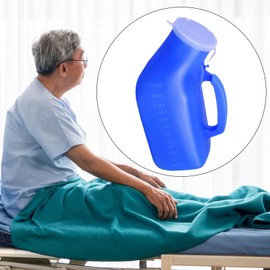 perfeclan Männliche Urinalflasche, männliche Urinal -Pee -Flasche, 1200 ml leckere Männer Töpfchen Harnbehälter für männliche Senioren Campingreisen, Blau