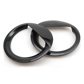 Bolaxin for Jeep Accessories Bezels Front Light Headlight Angry Bird Style Trim Cover ABS Compatible with Jeep Patriot 2011-2017 Model Mods Decor (Black)