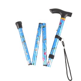 MAGHUNT ステッキ 杖 つえ 介護 折りたたみ杖 自立式 ゴム足 伸縮可能 杖長82-92cm 5段階調節 歩行 補助 介護杖 女性 男性高齢者 母の日 父の日 敬老の日 プレゼント (花柄E)