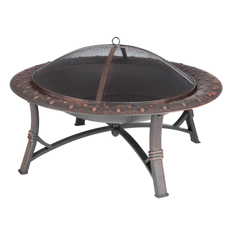 Fire Sense 60857 Fire Pit Roman Brushed Painted Steel Legs