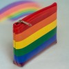 MIJOMA Rainbow Stripe Mini Purse Pride Faux Leather 13x9cm Zip