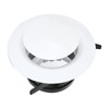 75 mm white plate valve, ABS adjustable vent cover on