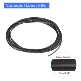 sourcing map 28AWG Electrical Wire 2 Conductors UL2464 Tinned Copper 9.8Ft Low Voltage PVC Case Flexible Extension Power Cord Black for LED Strips Lamps Lighting