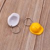 YUYUQUEEN keychain Plastic Safety Helmet Keychain Key Ring 3D Hard