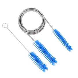 Universal CPAP Tube and Mask Cleaning Brush - Stainless Steel Cleaner for CPAP Hoses and Mask - Wire Bristle Solution - Portable, Flexible and to Easily Clean Standard Tubing Kit (Blue)