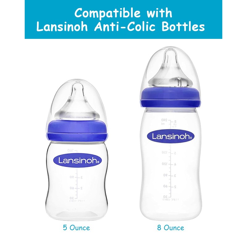 Sippy Spouts for Lansinoh Baby Bottles, Soft 100% Silicone Sippy
