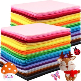 Moukeren 460 Pcs Felt Squares Bulk Felt Sheets for Crafts Multipack Felt Fabric Rainbow Assorted Colors Bulk Felt Square for Crafts Sewing Patchwork DIY Crafting Projects (12 x 8 Inch)
