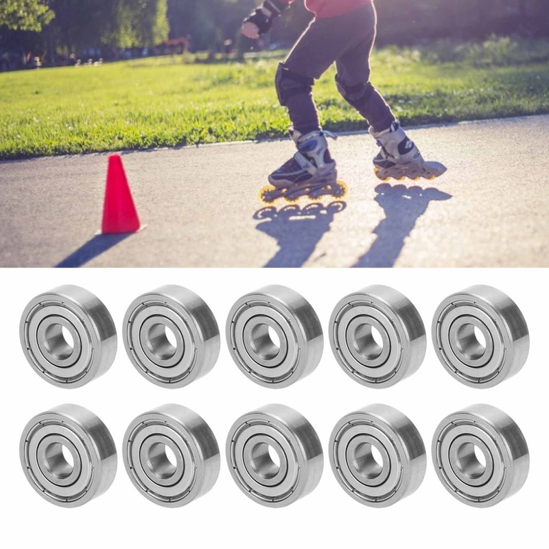 10Pcs Ball Bearings Stainless Steel WearResistant Quiet Skateboard Driver Accessories