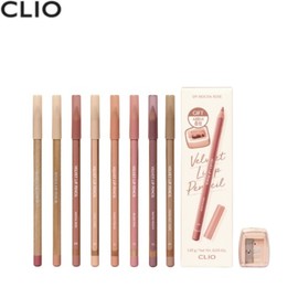 CLIO Velvet Lip Pencil + Sharpener Set 2items, Shade:01 Rosy Pink(Sharpener)