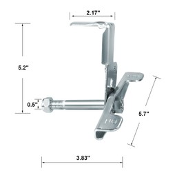 LONGRUNFORU 8 inch Caster Brake Kit, Tread Lock, Zinc Plated Steel, Brake Kit for Casters, Caster Wheel(2 PCS)