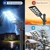 WYWNA Solar Lights Outdoor, 6000K LED Solar Lights Outdoor Waterproof,