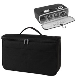 Easozoom Compatible with Travel Hair Dryer Case Dyson Airwrap Styler, Shark Flexstyle, Hot Tools Hair Air Wrap Dryer Case Portable Travel Organizer Bag Storage with Multi-pockets