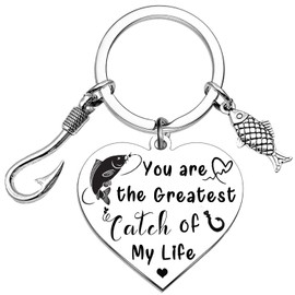 Greatest Catch Keychain Valentines Day Gifts for Him Funny Keychain for Husband Keychain Anniversary Keychain for Men Boyfriend Gifts Fiance Gifts Fishing Keychain Husband Birthday Gifts from Wife