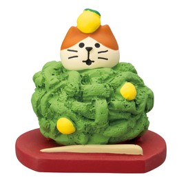 Decore Corporation ZMM-62333L Kneaded Cat Tangerine, Approx. W 1.5 x D 1.5 x H 1.3 inches (3.8 x 3.8 x 3.4 cm)