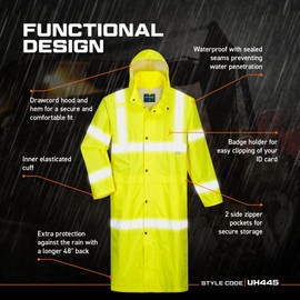 Portwest Men's Standard Raincoat, Yellow, XX-Large
