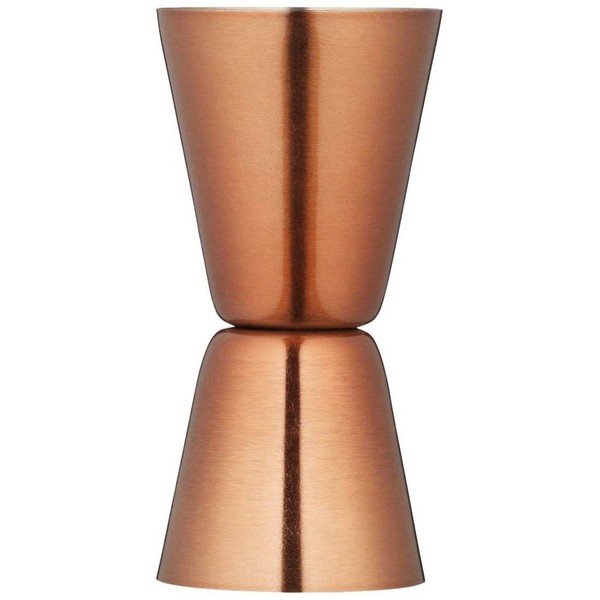 Barcraft Luxe Lounge Stainless Steel Cocktail Jigger-Copper, 25/50 ml