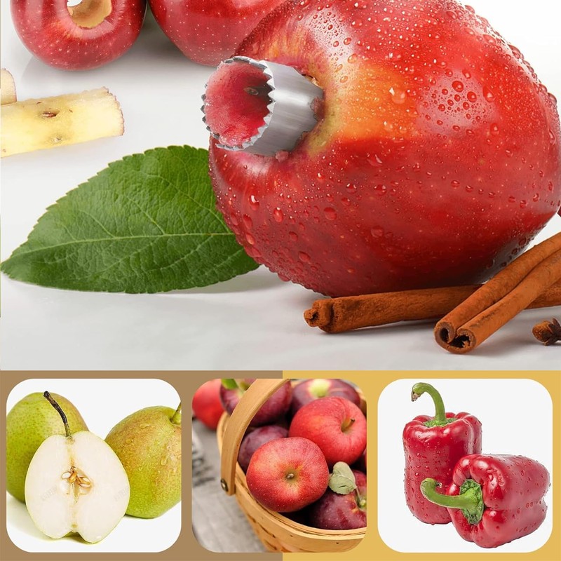 Apple Corer, Apple Cutter, Robust Stainless Steel Apple Core Cutter,