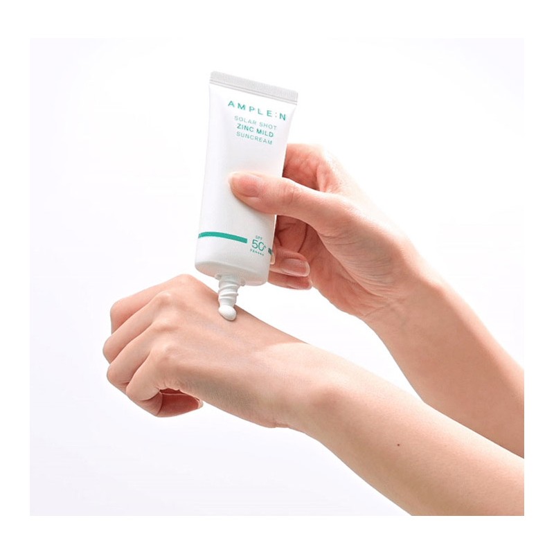 앰플엔 솔라샷 징크 마일드 선크림 SPF50 PA++++ Ample N Solar