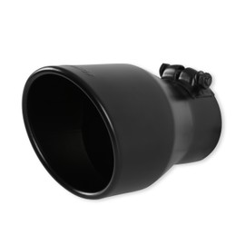 Flowmaster 15407B Exhaust Tip 4.5 Inch Angle Cut Black Ceramic Coated 304 Stainless Steel Fits Fits 3 Inch Tubing 7 Inch Long - Clamp On - Sold Individually