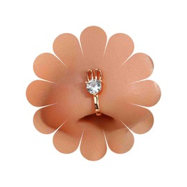 TseenYi Boho Crystal Rabbit Nose Ring Gold Rabbit Fake Nose Ring CZ Rabbit Nose Ring Tiny Rabbit U Shape Nose Rabbit Cartilage Flexible Nose Stud Jewellery Women and Girls, Stainless Steel