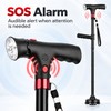 Adjustable Folding Walking Cane for Seniors – LED Light, SOS