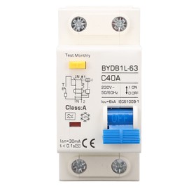A Type Leakage Protection Switch 40A 30mA Single Pole N Household Miniature Circuit Breaker