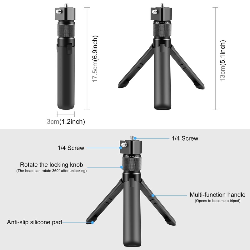 Insta 360 X4/X3 Bullet Time Handle Tripod Rotating Grip for