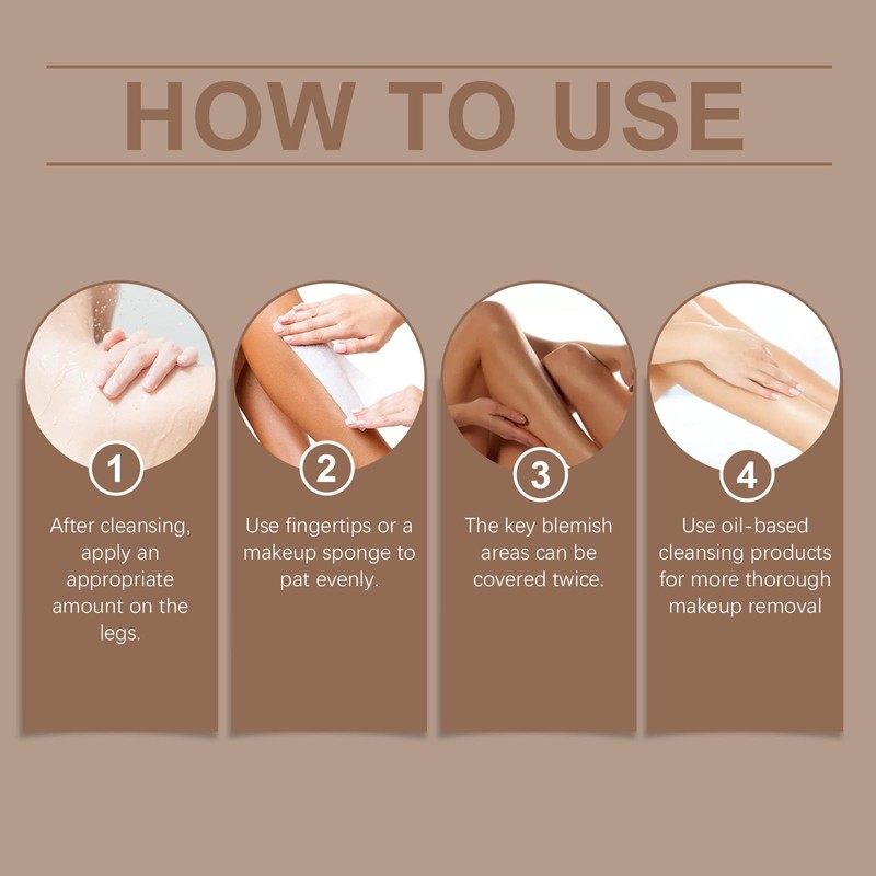 Leg Make up Cream Full Coverage Waterproof No Transfer,Full Coverage