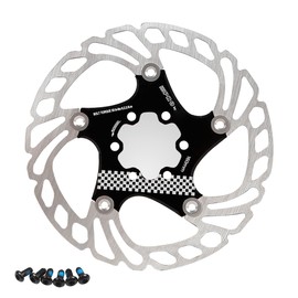 Bicycle Disc Brake Rotor, 160 mm/180 mm/203 mm, MTB Road Bike Rotor, 6-Hole Rotor, Bicycle Accessories (Black 203 mm)