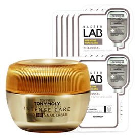 Tony Moly Intense Care Gold 24K Snail Cream + Master Lab Charcoal Mask Sheet 10 sheets free / 토니모리 인텐스 케어 골드 24K 스네일 크림+마스터랩 차콜 마스크시트 10매 증정