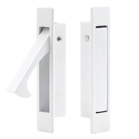 Dontay Pocket Door Pull Handle, Edge Pull, Professional Stainless steel 304, Flush Mount Door Pull for Pocket Sliding Door (White, 1)