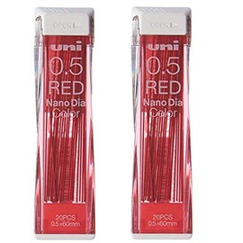 Mitsubishi Pencil 【2 Cases (40 pieces per case)】uni Color Mechanical Pencil Lead Refill Red U05202NDC.15 Mechanical Pencil