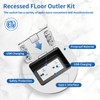 Vagueior Recessed Floor Electrical Outlet Kit, Circular Hidden Duplex 20A