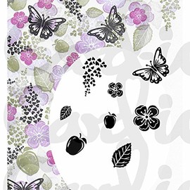 Card-io Apple Blossom Clear Stamp Set, Synthetic Material, 17.4 x 10 x 0.3 cm