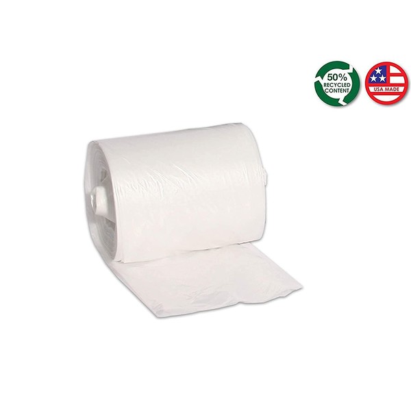 Resilia Tall 15 Gallon Trash Bags - Clear Recycling 100 Bags/Roll, 1 Mil Thick, 24x33 inches (WxH), Wire Ties Included, MADE IN USA