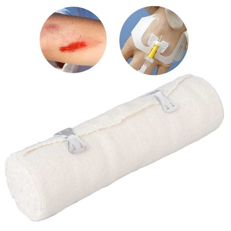 Elastic Bandage Wrap, Skin Friendly Soft Cotton Reusable Bandage Wrap