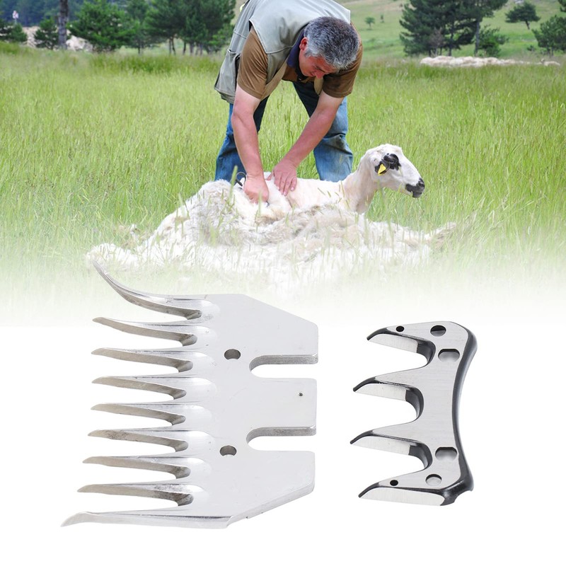 Replacement Blades for Sheep Scissors, Professional Curved 9 Tooth Shear