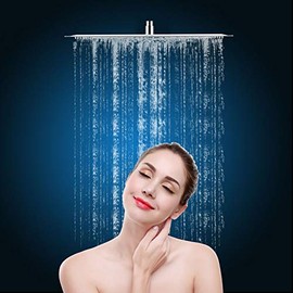 Cabezal de ducha de lluvia, cabezal de ducha de lluvia grande ultra delgado de 20 pulgadas, rociador de ducha en cascada de acero inoxidable, cobertura corporal completa para baño, fácil de instalar