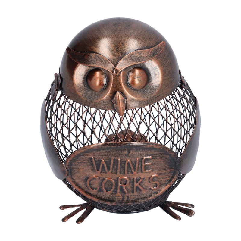 Art Wrought Iron Owl Storage Tank Metal Money Box Handicrafts