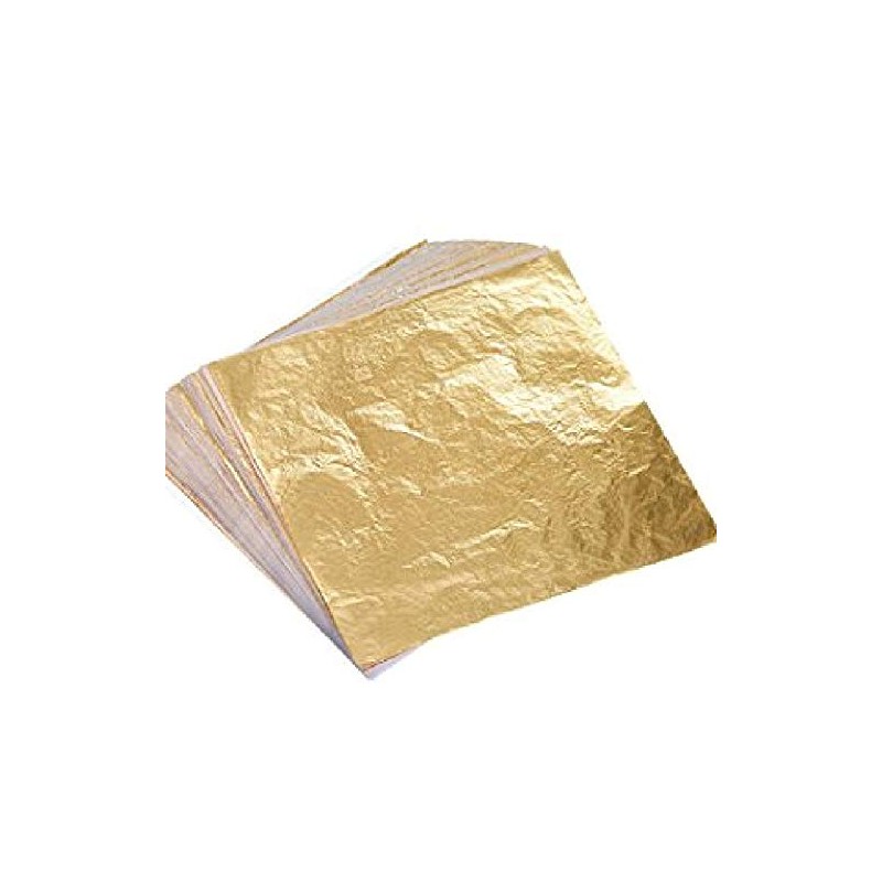 100 SHEETS 7x5cm gold Leaf sheets on base
