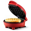 Holstein Housewares Personal Non-Stick Heart Waffle Maker, Red - 4-inch