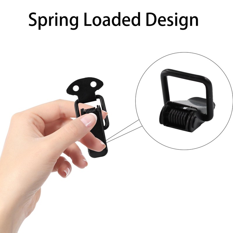 bociloy 4Pcs Stainless Steel Spring Lock Clasp Buckle Latch, 2.24"