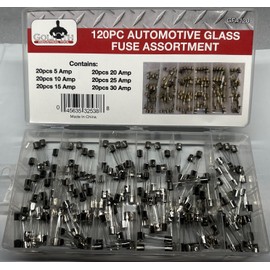 Goliath 120pc Goliath Industrial Automotive Glass Fuse Assortment Kit- GFA120