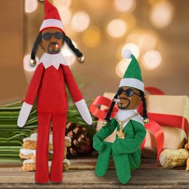 Christmas Elf Dolls Felt Dolls Eco Dolls spot peeping bent Snoop on a Stoop Christmas Elf Dolls Home Decor New Year Christmas Gifts - Quantities: Green+Red