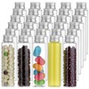 QWORK 50ml Flat Bottom Clear Plastic Test Tubes with Screw