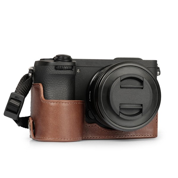MegaGear Genuine Leather Half Camera Case for Sony Alpha a6700