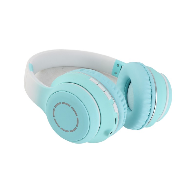 Bluetooth Headphone Heavy Bass Noise Cancelling Foldable Gradient Color Wireless