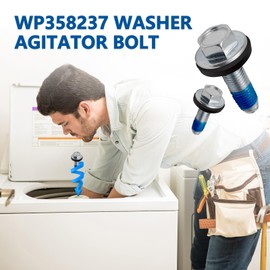 WISINY WP358237 Washer Agitator Bolt Replacement Part Compatible for Whirlpool Maytag and Kenmore Washing Machine,Replace 358237 285009 357082 357083 357231 358500 359198 97831 539455
