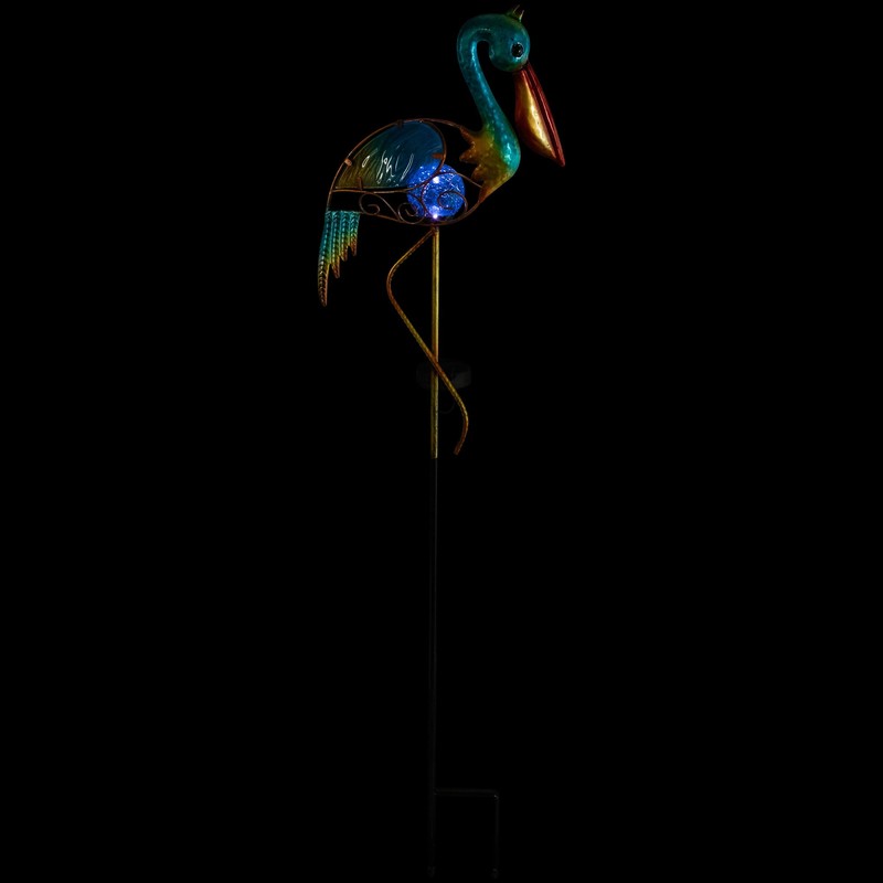Solar Lighted Pelican Outdoor Garden Stake - 37.5"